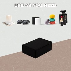 Sodissa 6x4x2 Inches Shipping Boxes Pack of 25, 6 x 4 x 2 inch, Black