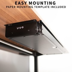 VIVO Black Extra Large 33 inch Under Desk Pull Out Storage Drawer for Desk