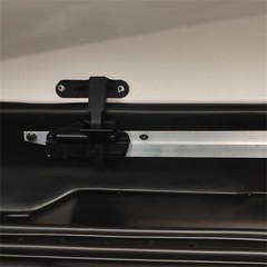14 Cubic Feet Rooftop Cargo Box White Dual Side Opening with Lock Keys