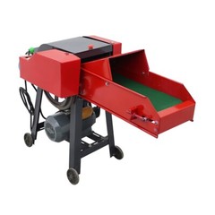 4-Blades Corn Straw Chaff Hay Cutter Pulverizer w/Belt Conveyor 220V 400-800kg/h