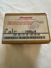 125-4E1-21-36-120VAC 50/60 Humphrey Products Pneumatic Directional Valve NEW