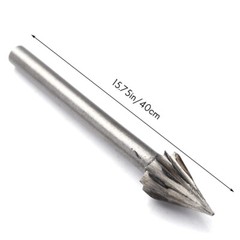 10pcs Tungsten Carbide Burrs Rotary Burr Set 1/4″ Head 1/8 Shank Die Grinder Bit