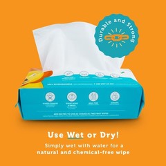 The 100% Pure Cotton Dry Baby Wipes – Ultra Soft, Unscented, Chemical-Free W…