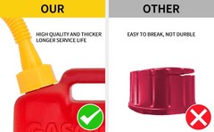3 Pack Gas Can Spout Replacement Universal Fuel Cans Nozzle Kit 1 2 5 10 Gallon