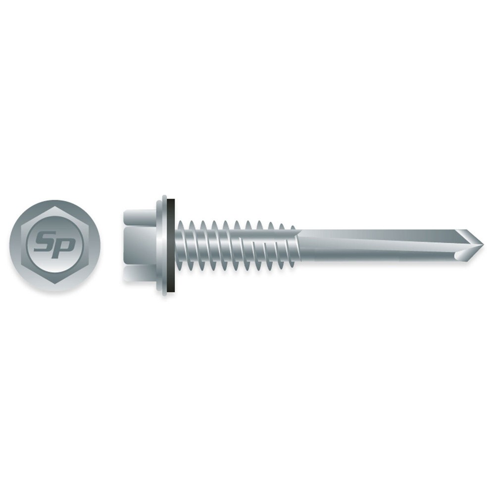 #12 x 3″ HWH STRONG SHIELD S/D SCREWS w/BONDED WASHER 1,000ct | HA54C