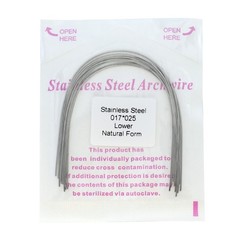 Dental Orthodontic Stainless Steel Archwires Natural Form Rectangular 16×22