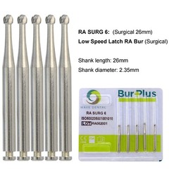 WAVE Dental Round Carbide Burs Latch Surgical Burs 2 4 6 Slow Speed RA 22mm 26mm