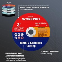20PC Cut-Off Wheels 3 X 3/8inch Metal&Stainless Steel Cutting Wheel Cutting Disc