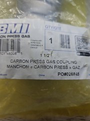 BMI Carbon Press Gas Coupling Size: 1.5″, 026845 NEW