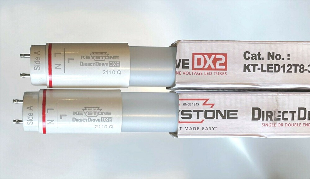 2x KT-LED12T8-36GC-850-DX2 12W 3′ LED T8 5000K 36″ Coated Glass Tube Light Bulb