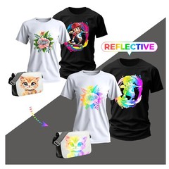 DTF Transfer Film 11.8in x 16.4ft Reflective Colorful Cold Peel For Printing USA