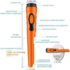 Fully Waterproof Pinpoint Metal HS08 Orange Pinpointer