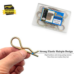 12 Pcs Heavy Duty Hitch Pins Clip R Clips Spring Retaining Wire Hair Pins Cotter