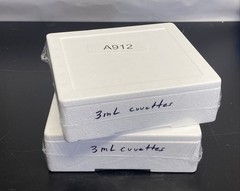 (200) AZZOTA 3.5mL Clear PS Fluorometer Cuvettes 4-Sided 10x10x45mm A912