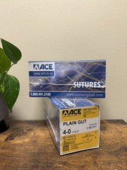 ACE Surgical Supply PLAIN GUT 4-0 18”/45cm LOT F528DBJ DS 18 ~ 2 boxes (12 ea.)