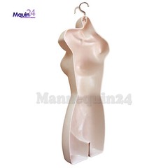 2 Pack Flesh Mannequins Female Torso Dress Form with 1 Stand & 2 Hangers