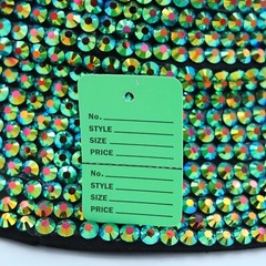 Tags Retail Price Sale Perforated 1 ¾” W x 2 ⅞” H Two Part Green 1000 Unstrung