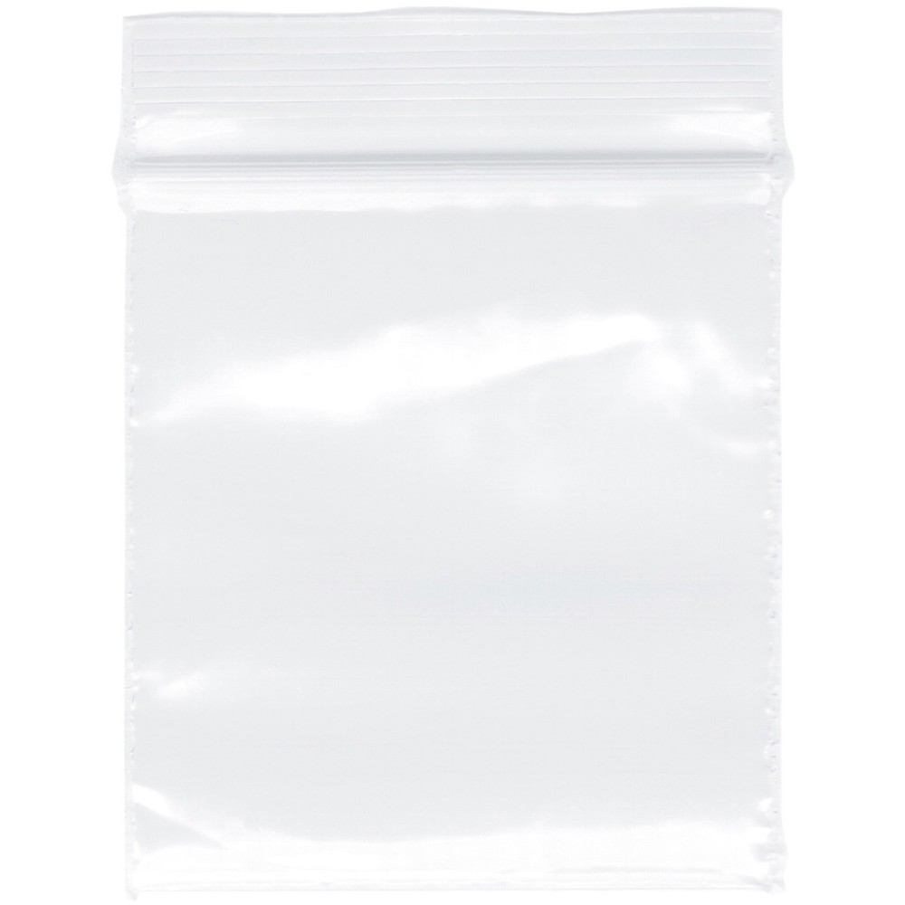 Plymor 1.5″ x 1.5″, 2 Mil Zipper Reclosable Plastic Bags