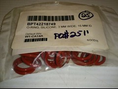 USA SEALING ZUSAS3X15 SILICONEO-RING, 3mm x 15mm, PACKAGE OF 25, NIB