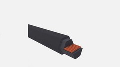 BB157 Hexagonal Belt BB 0.656″ x 161.6″ OC for Baler Combine Mower