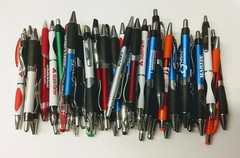 50ct Bulk / Wholesale Mixed Lot of Misprint Ball Point Retractable Click Pens