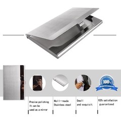 Stainless Steel Card Holder Case – Pocket Metal Wallet for Business, ID, Credit