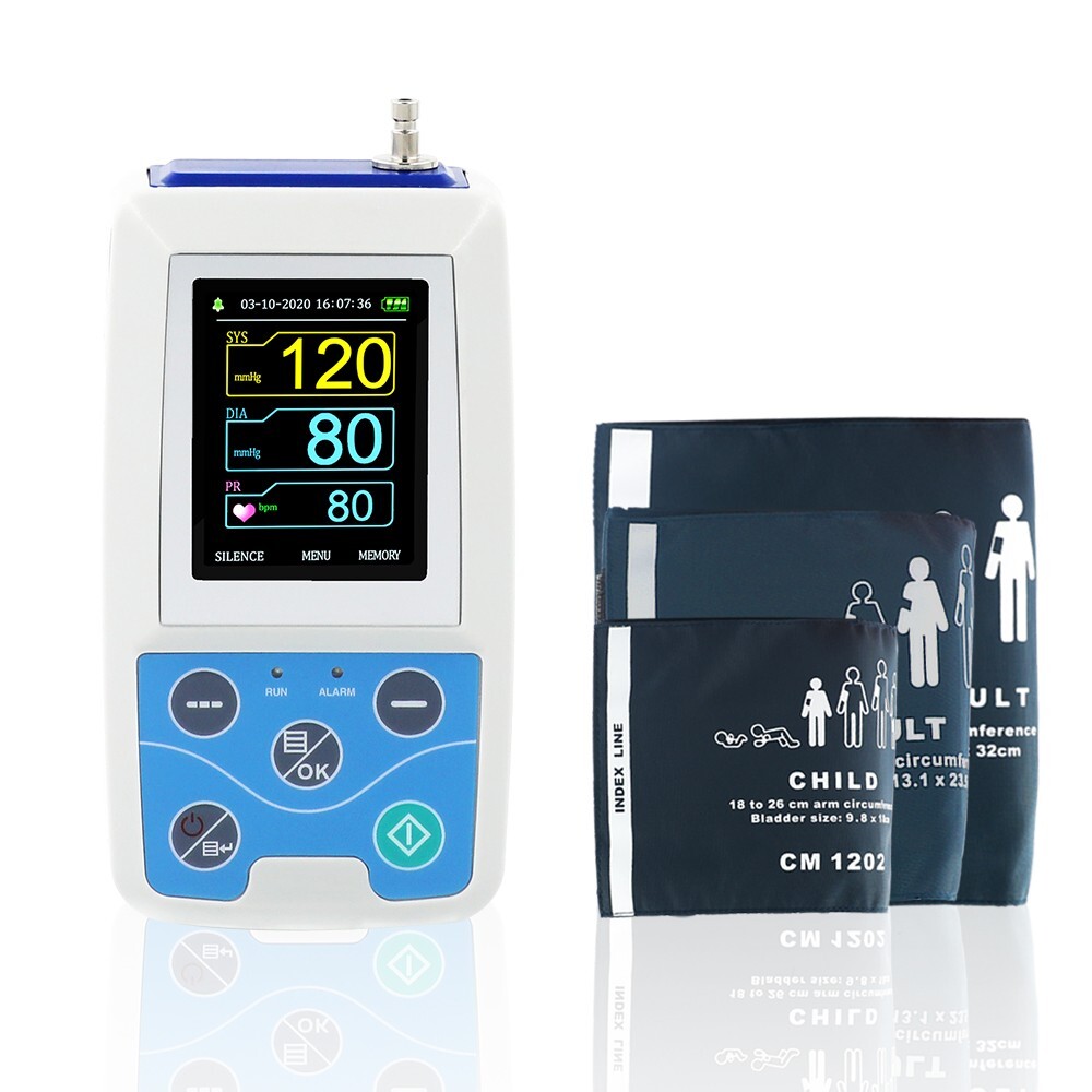 24 hours ambulatory blood pressure monitor NIBO holter sphygmomanometer+3 cuffs