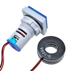 AC 60-500V 0-100A 22mm 3 in 1 Voltmeter Ammeter LED Digital Volt/AMP Meter