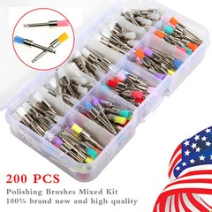 200Pcs/Box Dental Nylon Materials Closure Flat Polishing Prophylaxis Brushes