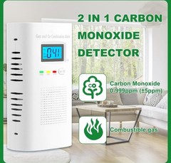 Carbon Monoxide Detector Wall Plug In CO and Natural Gas Detector 3 Pack KH522