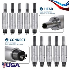 1-10* Dental Low Speed Air Motor Handpiece E-type 4 Holes Micromotor Inner Water