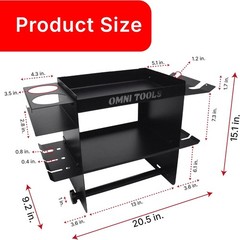 OMNI TOOLS Wall Mount Paper Towel Holder Rack Spray Gun Shelf – Black Steel