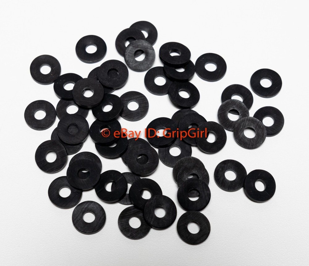 50x Neoprene Rubber Flat Washers Spacers Kydex Holster Mounting Making Hardware