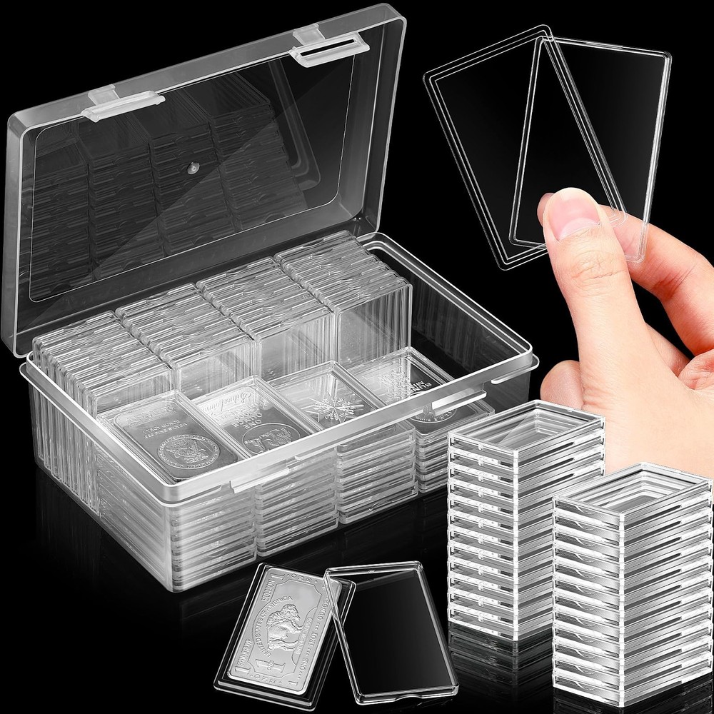 Batiyeer 200 Pcs 1 oz Silver Bar Case 2.16 inches x 1.37 x 2.4