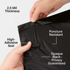 Black Poly Mailers Self Seal Shipping Bags Mailing Envelopes Bulk Choose Size