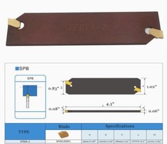 SP200 GTN-2 Grooving Cut-Off Carbide Inserts with SPB26-2 Blade Slotting Tool