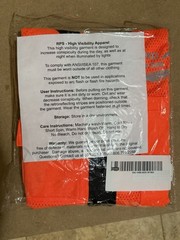 CPKC Employee issued PPE Hi-Visibility Orange Vest Size Large Reg. branded logo