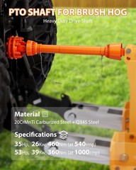 1-3/8″ PTO Shaft PTO Drive Shaft with Slip Clutch, 43″-57″ 6 Spline Both Ends