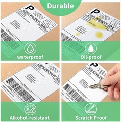 4×6 Fanfold Direct Thermal Mailing Shipping Labels Perforated for Zebra & Rollo