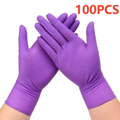 20/100PCS Pink Nitrile Disposable Gloves Latex Free Cleaning Gloves for Kitchen