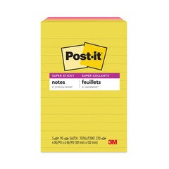 MMM 6603SSJOY 4″ x 6″ Note Pads – Summer Joy Collection Colors (3-Pads/PK) New