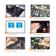 Nilight 120Pcs Blade Fuses Assortment 5, 7.5, 10, 15, 20, 25, 30 AMP Regular