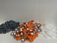 1000 Lot 20mm Flip Top Aluminum Crimp Caps for Vials Matte Orange Seals
