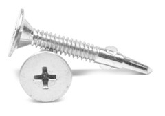 #10-24 x 1 7/16″ Self Drill Screw Phil Wafer Hd #3 Pt with Wings Zinc