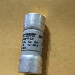 A70QS40-22F Amp-Trap Ceramic French Cylindrical Fuse, 40A, 22mm D x 58mm L