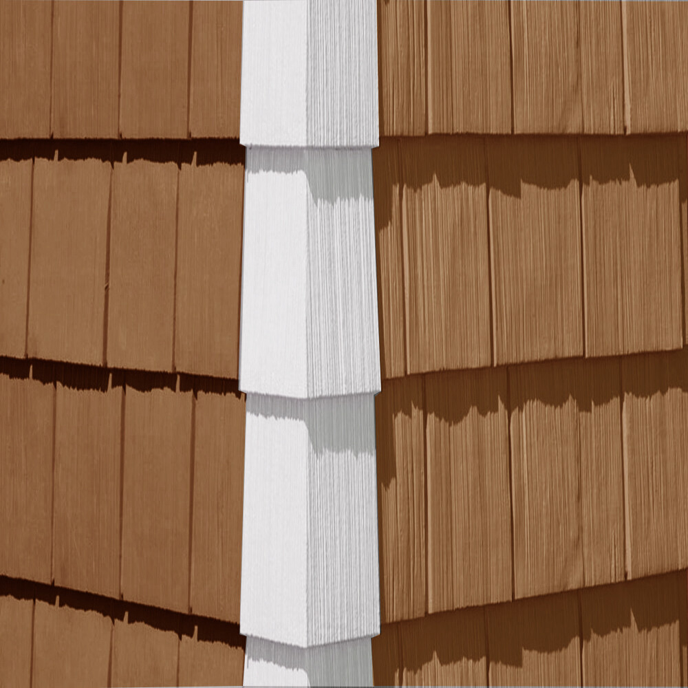 Nailite Exterior Hand Split Vinyl Siding Cedar Shake Outside 90° Degree Corner