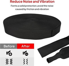 Black 2:1 Ratio Automotive Heat Shrink Braided Sleeving Tube Protect Cable/Wires