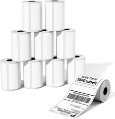 Direct Thermal Labels Multiple Sizes Colors Shipping Mailing Address Stickers