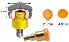 US Multi Pack Dental Male Cap Inserts for Locator Abutment Retention Cap Replace