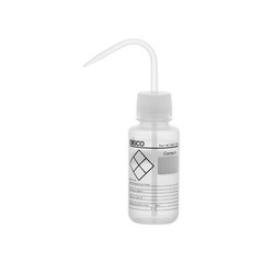 Chemical Wash Bottle, Blank Labels, 250ml – Wide Mouth, LDPE – Eisco Labs